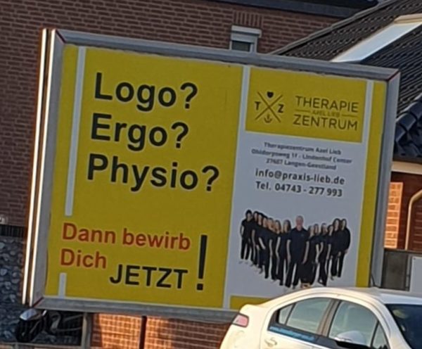 Stellenanzeige Therapiezentrum Axel Lieb