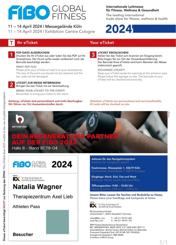 Das Therapiezentrum Axel Lieb ist auf der FIBO 2024